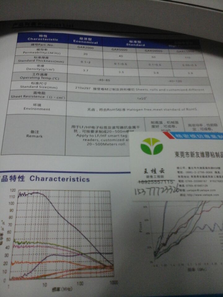 燒結鐵氧體片材料,電磁波屏蔽材料,手機NFC天線膠帶,抗金屬標簽 燒結鐵氧體片材料,電磁波屏蔽材料,手機NFC天線膠帶,抗金屬標簽