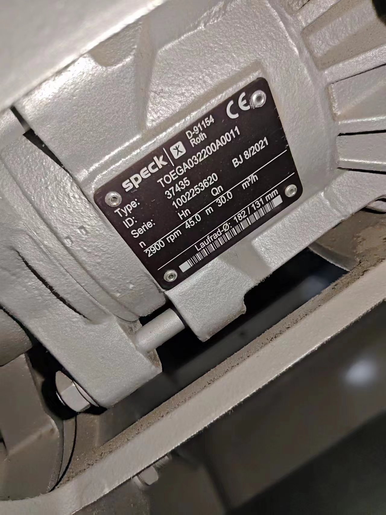 SPECK PUMPEN늙CTOEGA032200A0011xı